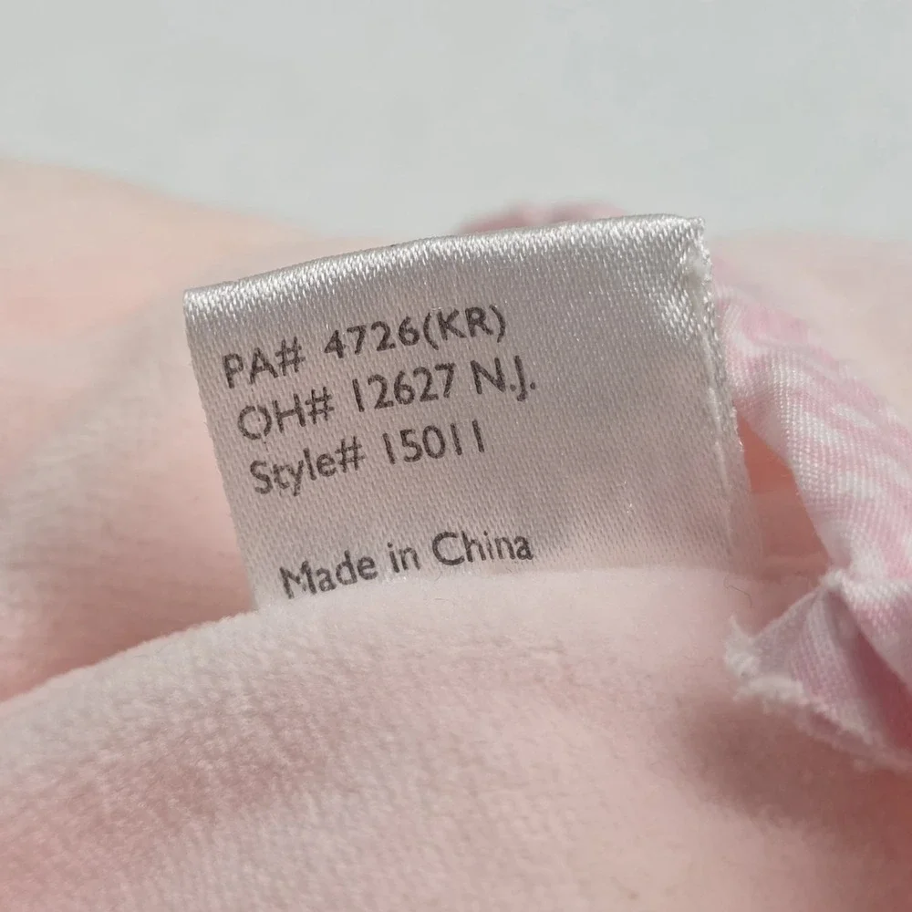 Oshkosh Blonde Baby Doll Blue Eyes Pink Rattle Plush Floral Dress